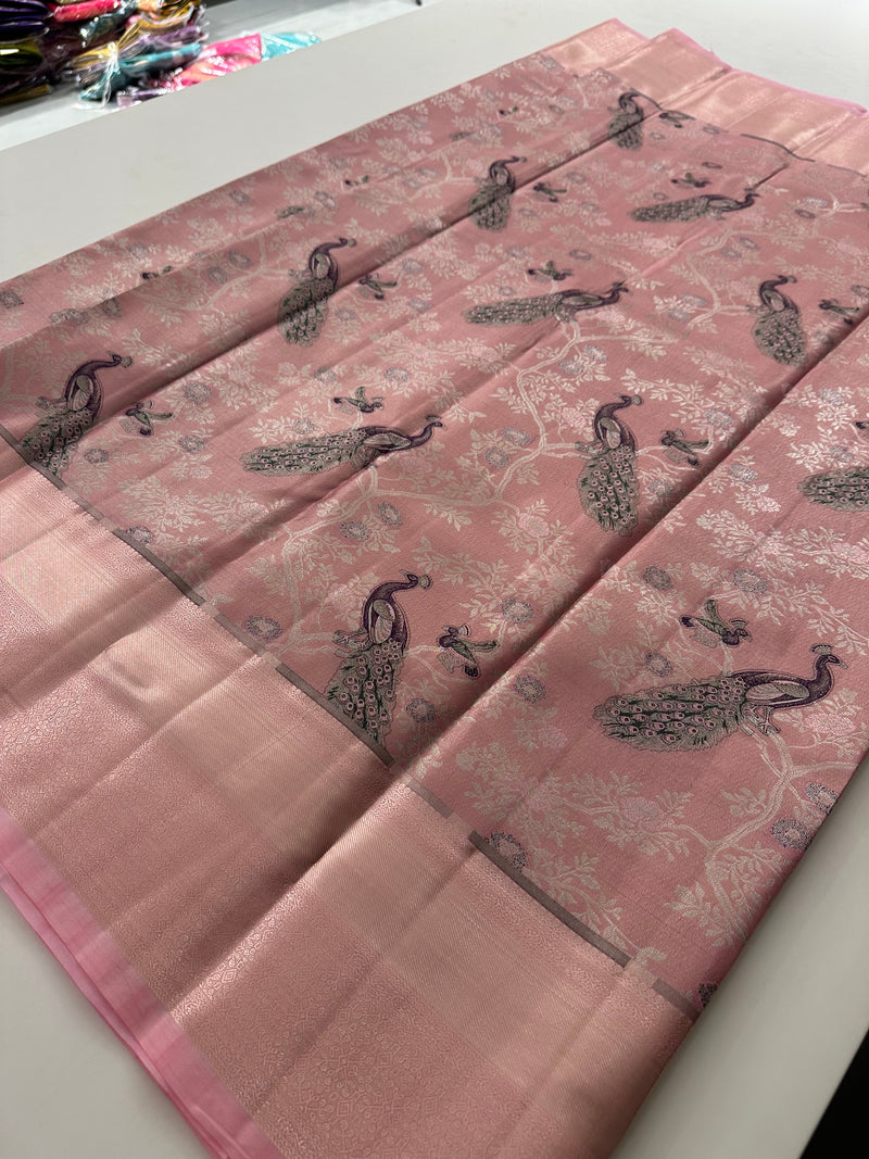 Kanchi Semi Silk Tissue Brocade-JU10