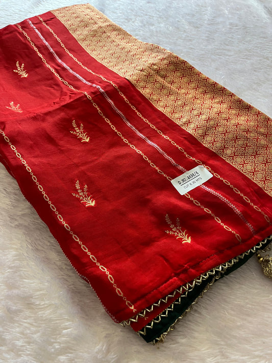 Designer Chinnon Silk CutDana Border