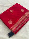 Linen Fancy Sarees,, Comes with small border and self blouse piece 🌹AU18