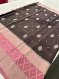 Crape Viscose Fancy Sarees-AU4