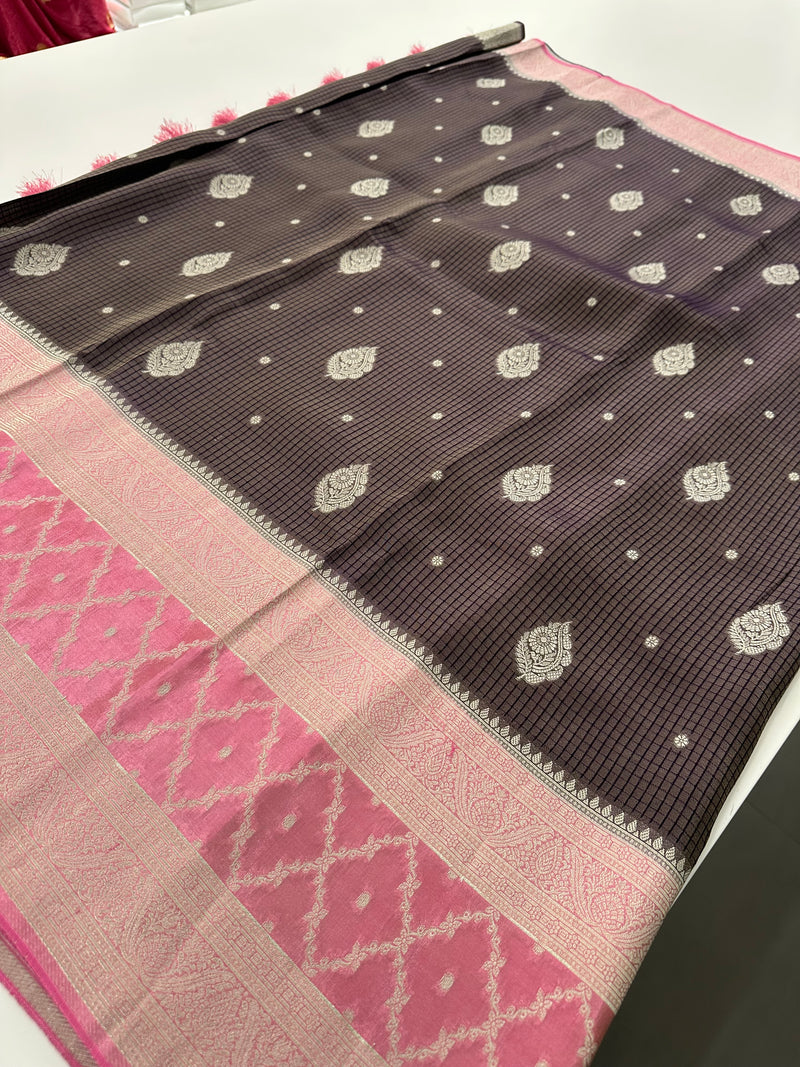 Crape Viscose Fancy Sarees-AU4