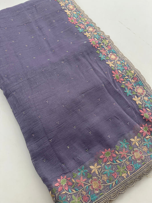 Organza Work Saree-M30
