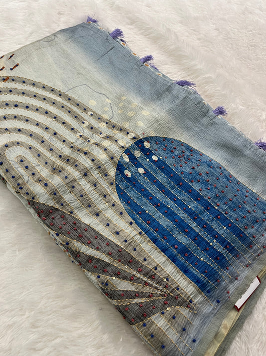 Knot Work Fancy Saree-F17