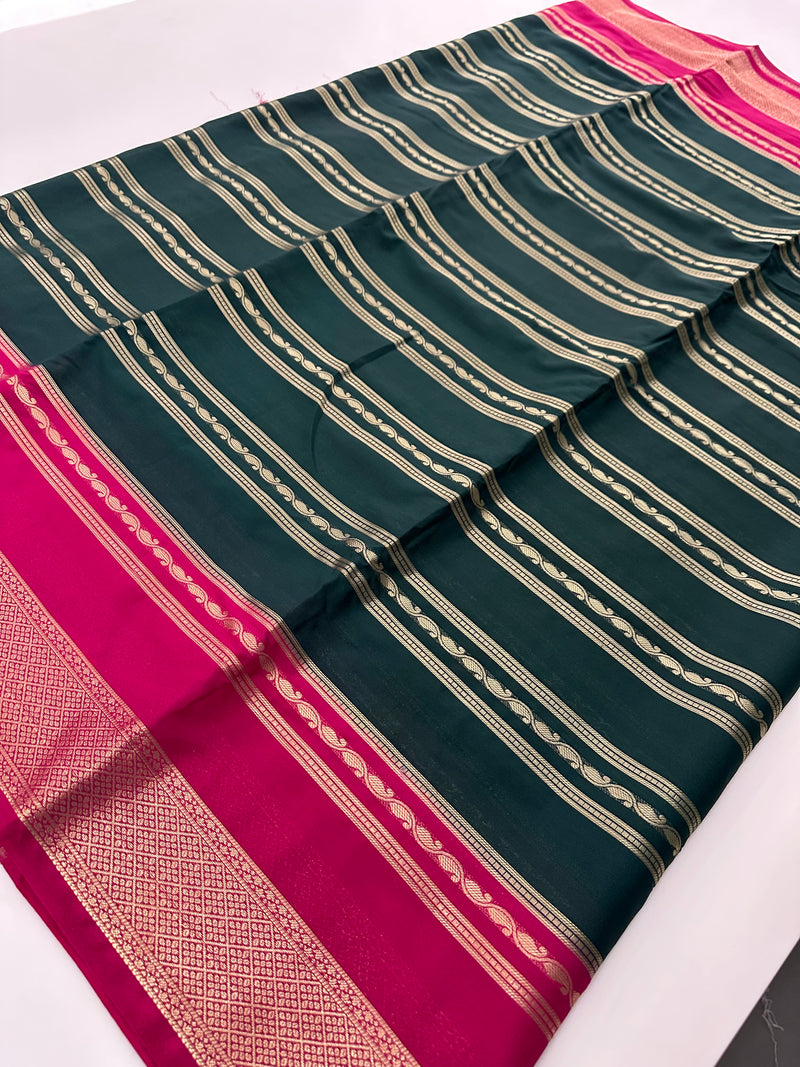 Semi Crepe Fancy Sarees🌹AU18
