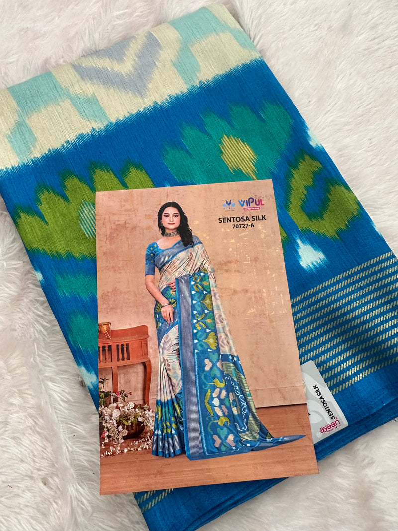 Ikkat Print Crape Chiffon-M26