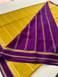 Pure Crape Mysore Silk Saree 120GSM -JU27