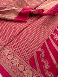 Premium Laser Chiffon Saree – Pink AU26