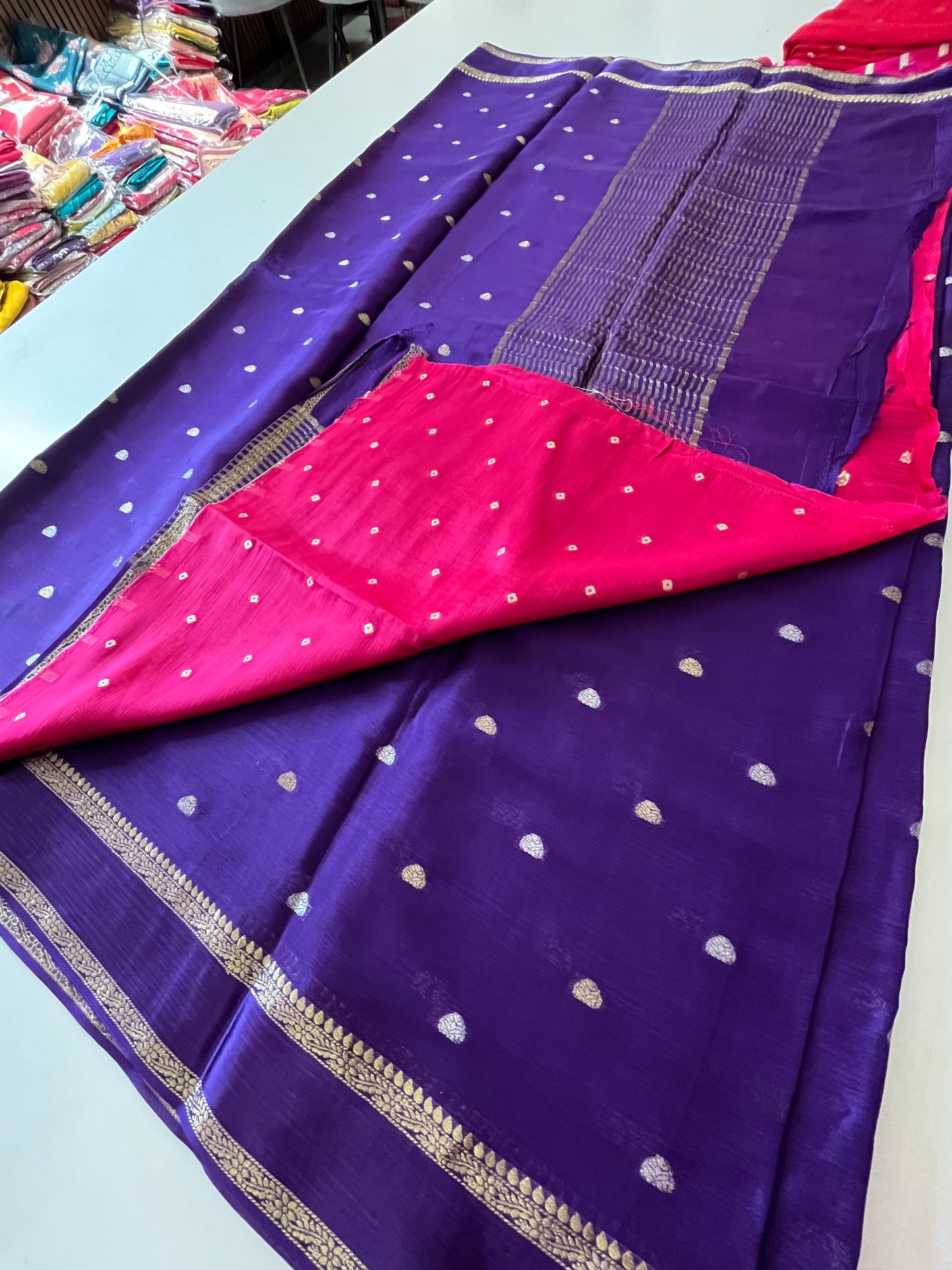 Satin Crape Designer saree