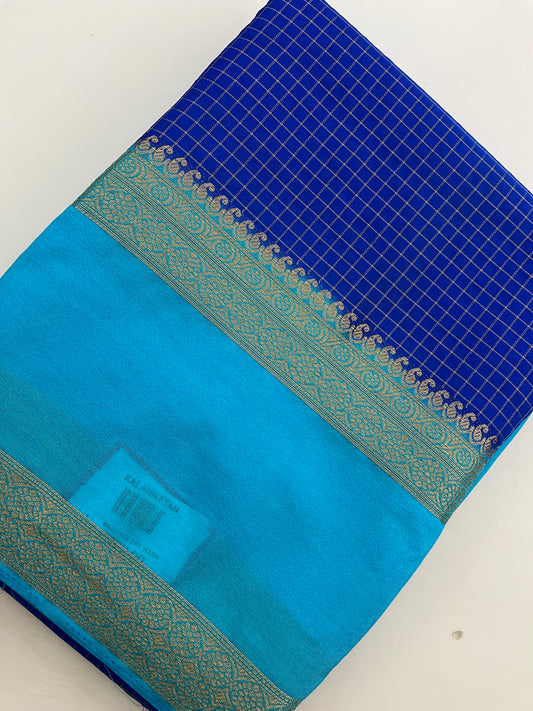 Crepe Small Checks Bentex Border
