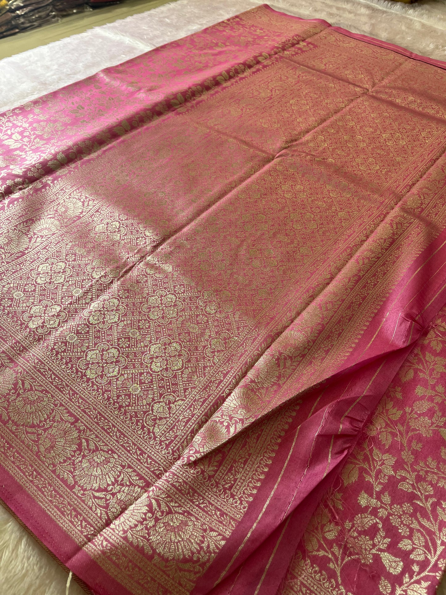 Tussar Silver Brocade