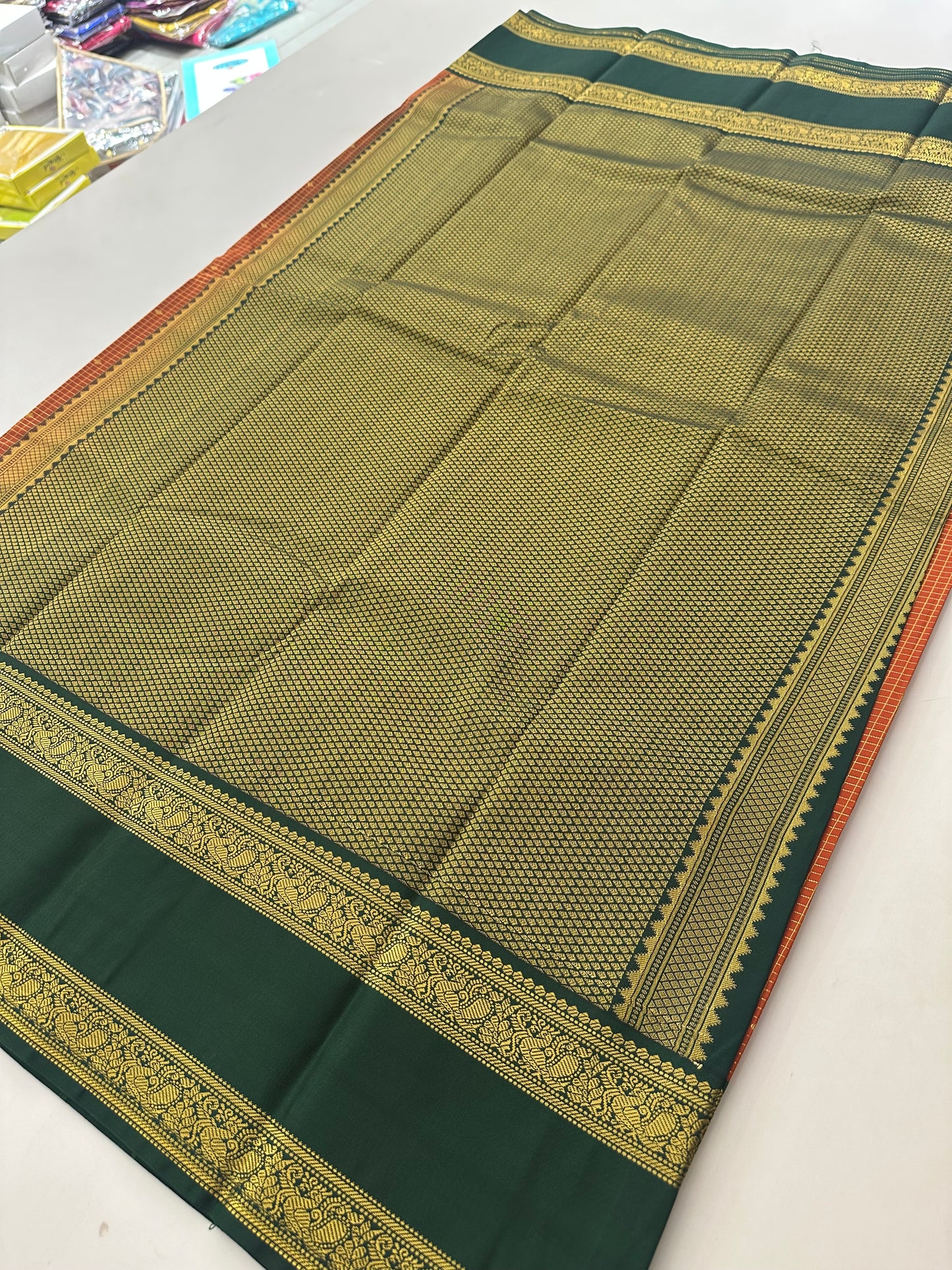 Semi Kanchi/Vegan Silk Saree-11