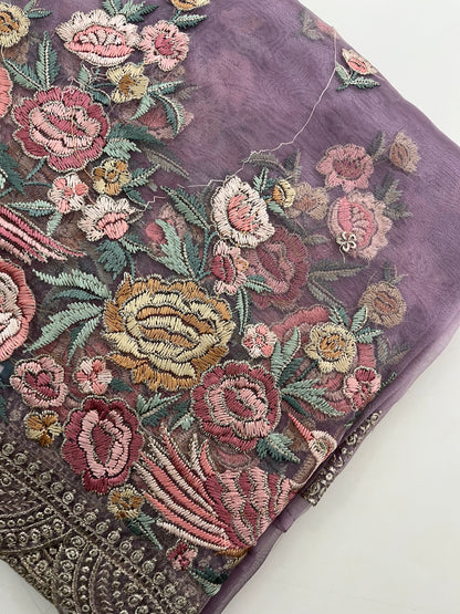 Embroidery Organza premium Saree