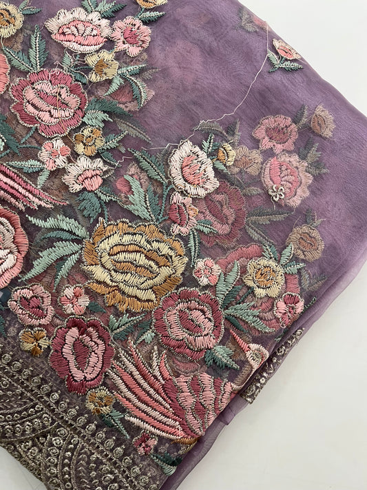 Embroidery Organza premium Saree