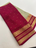 PURE✨✨120 GSM PURE MYSORE CRAPE SILK SAREE IN INK BLUE COMBINATION💙