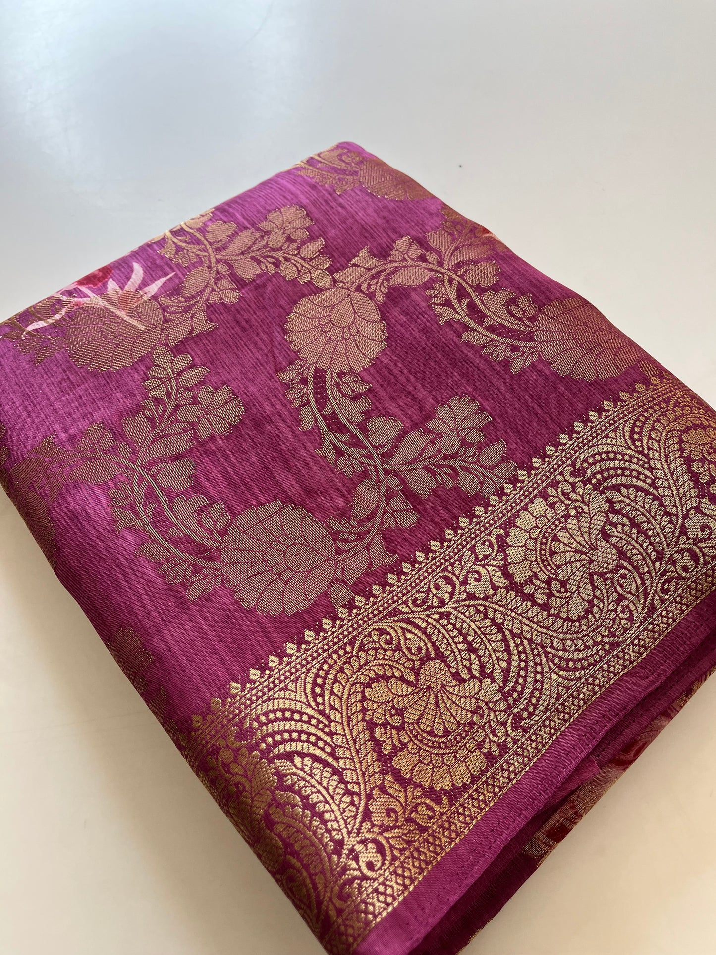 Tussar printed fancy