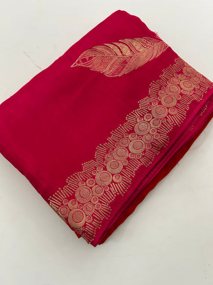 Designer Chinnon Faded Saree-M17