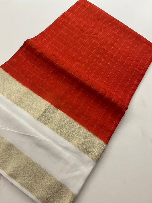 Dupion silk saree