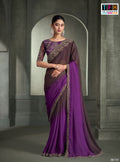 SW-1712 — MAGIC CHIFFON SAREE & BANGLORE WORK BLOUSE