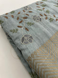 🌹Tussar Silk Sarees in Full Embroidery Work With Self Pattern Blouse 🌹
JU23