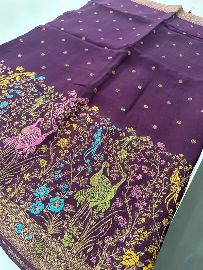Full Weaving Pure Tussar Premium Designer Saree-J26
