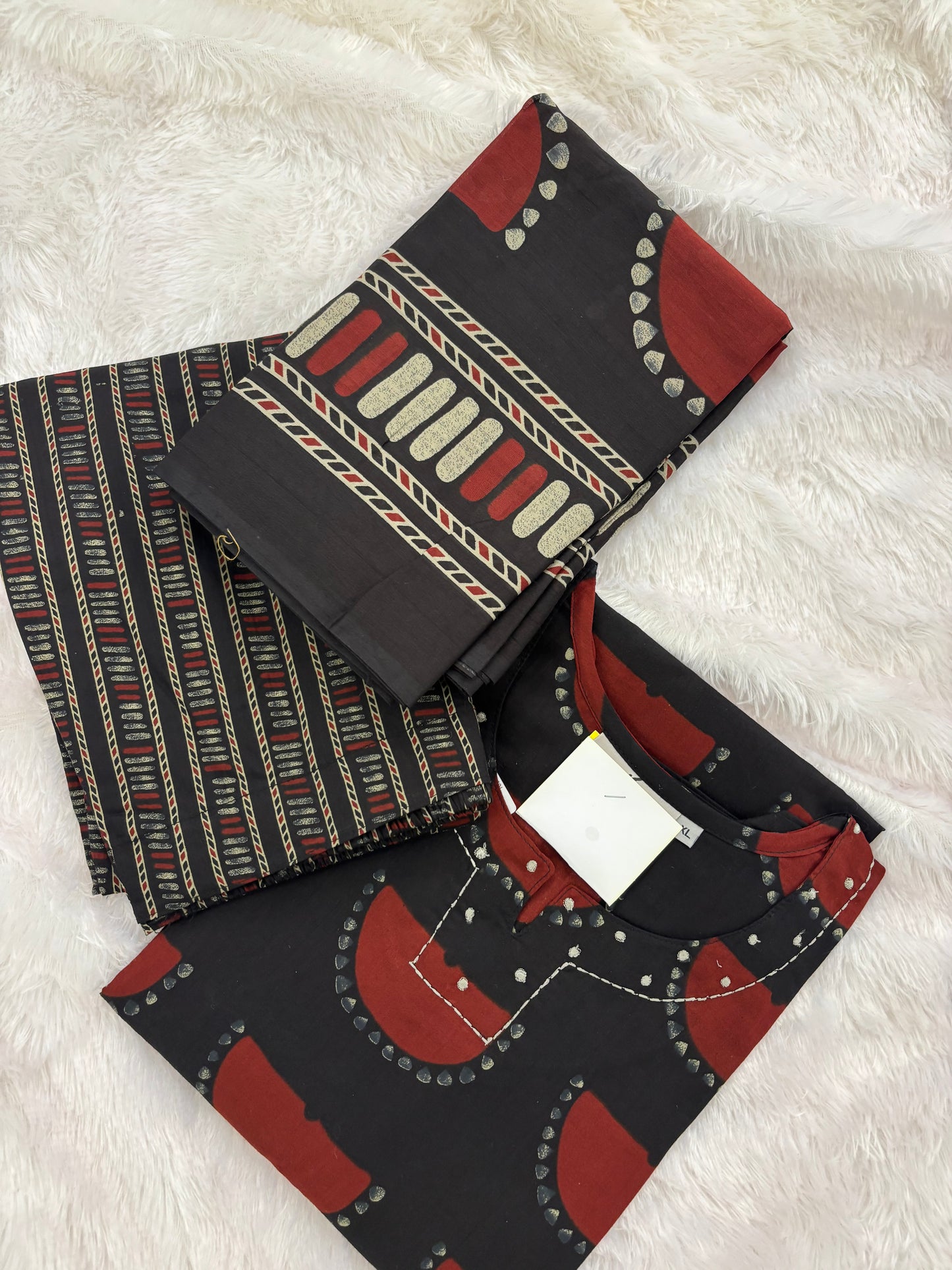 3 Piece Kurti Regular Fit Straight