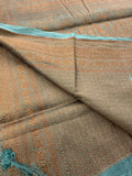 Purple x Pastel Blue Tussar Cotton Saree with Double Leaf Butta All Over JU24