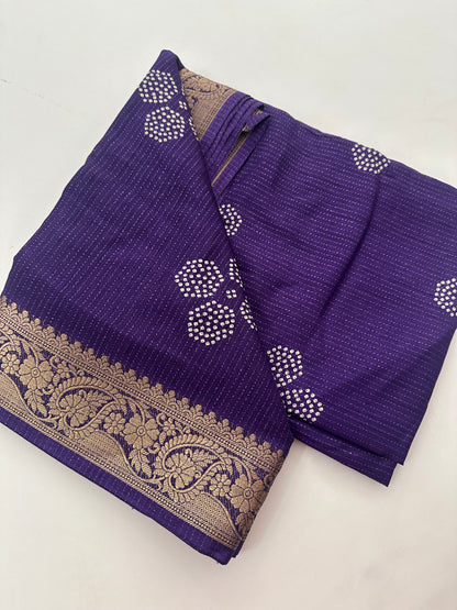 Tussar Chiffons Lines-J13