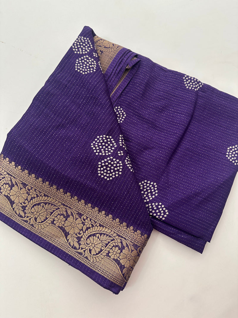 Tussar Chiffons Lines-J13