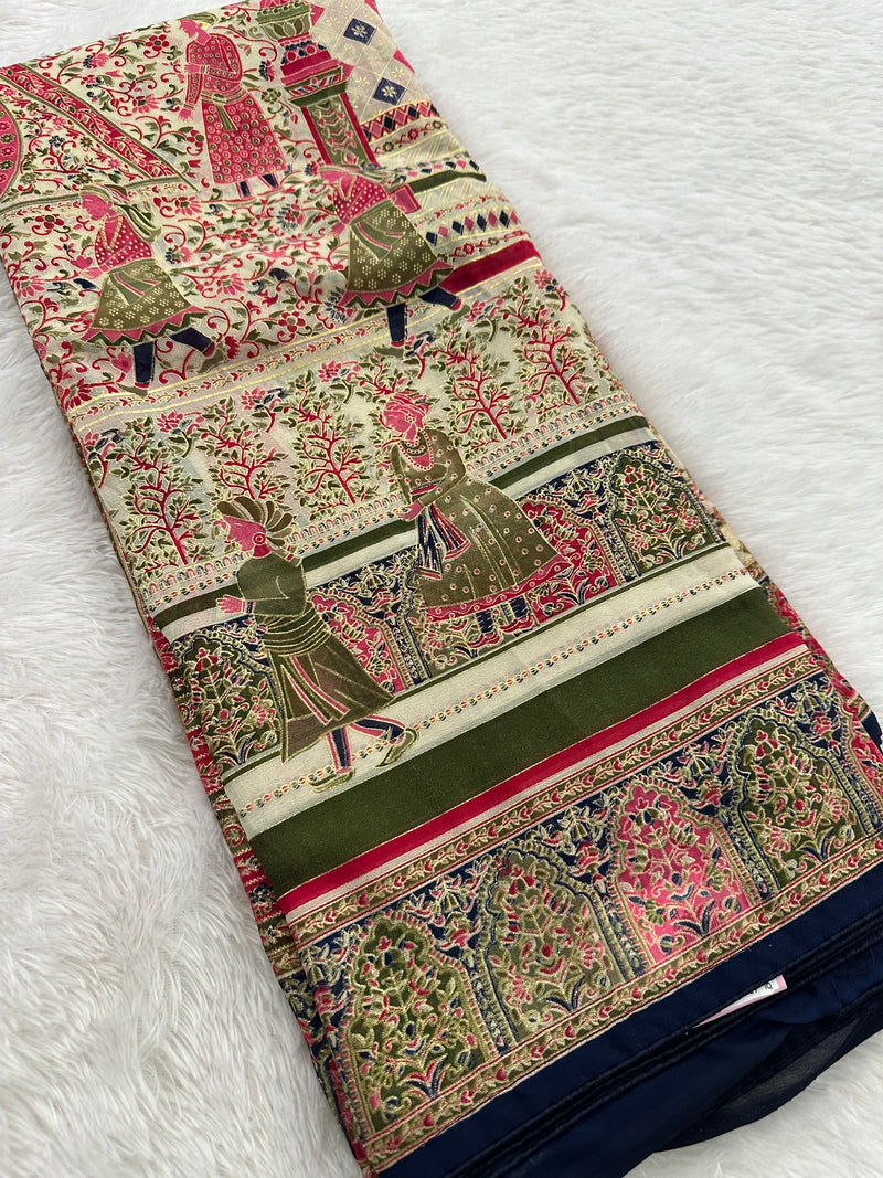 Brosso Chiffon Saree-J20