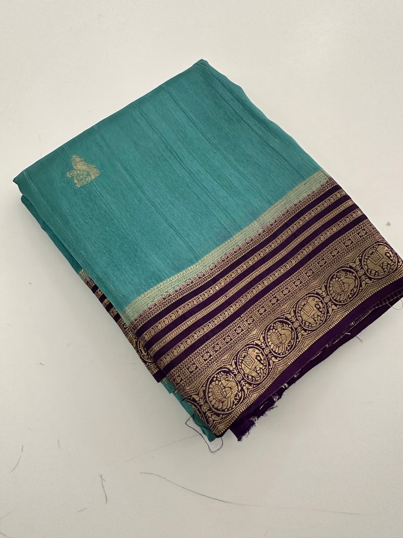 Cut Dana Work Border Chinnon Saree -AU6