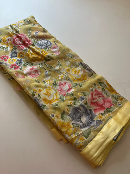 Brosso Chiffon satin Border Premium