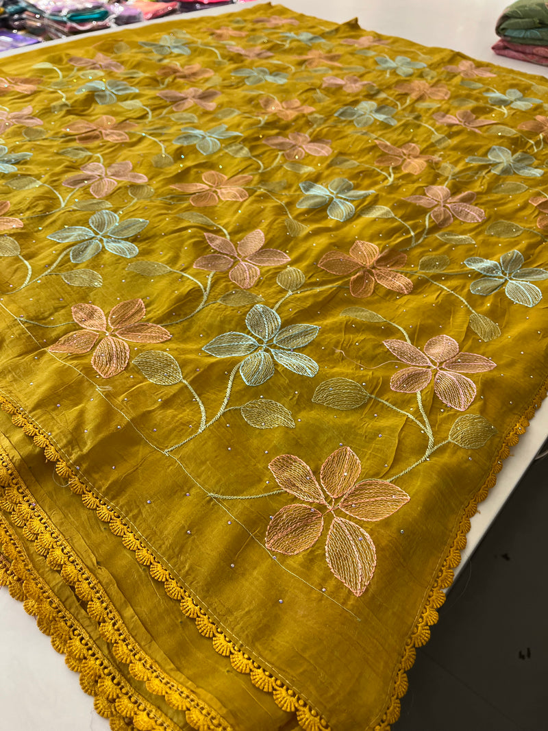 Soft organza Fancy saree-112