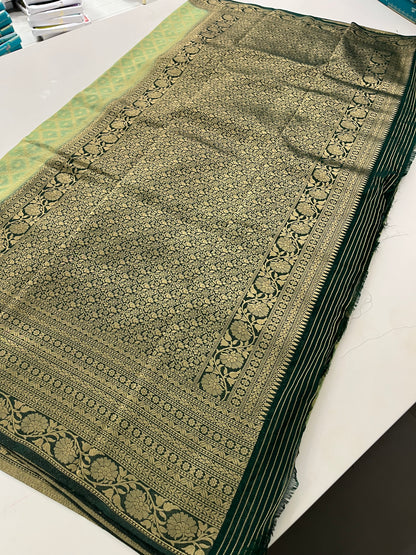 89 GEORGETTE FANCY ANTIQUE ZARI CONTRAST