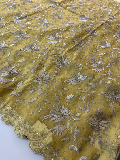 Embroidery work fancy saree