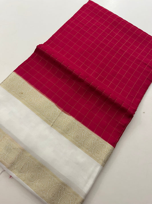 Dupion silk saree
