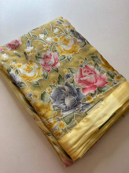 Brosso Chiffon satin Border Premium