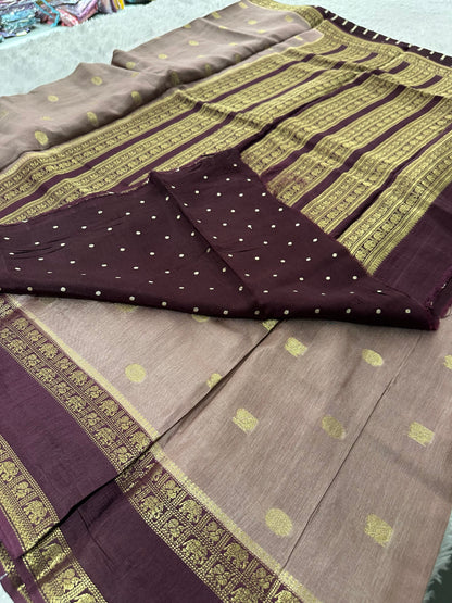 Tussar Viscose Fancy Saree-M19