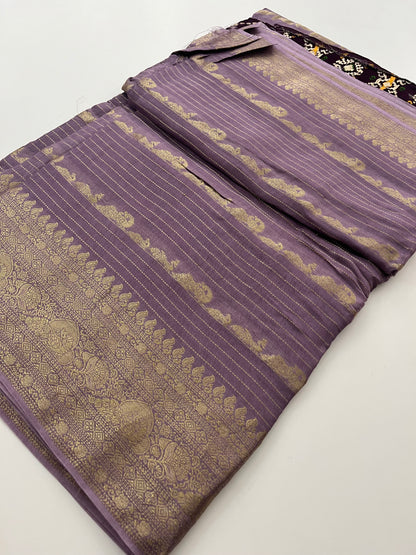 69 Banarasi Elephant Stripes Fancy Sarees