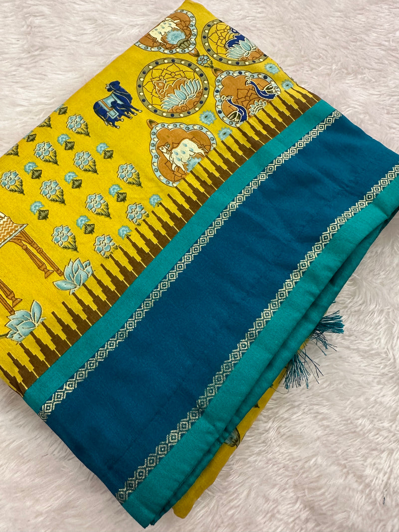 Pichwai Silk Printed-JU3