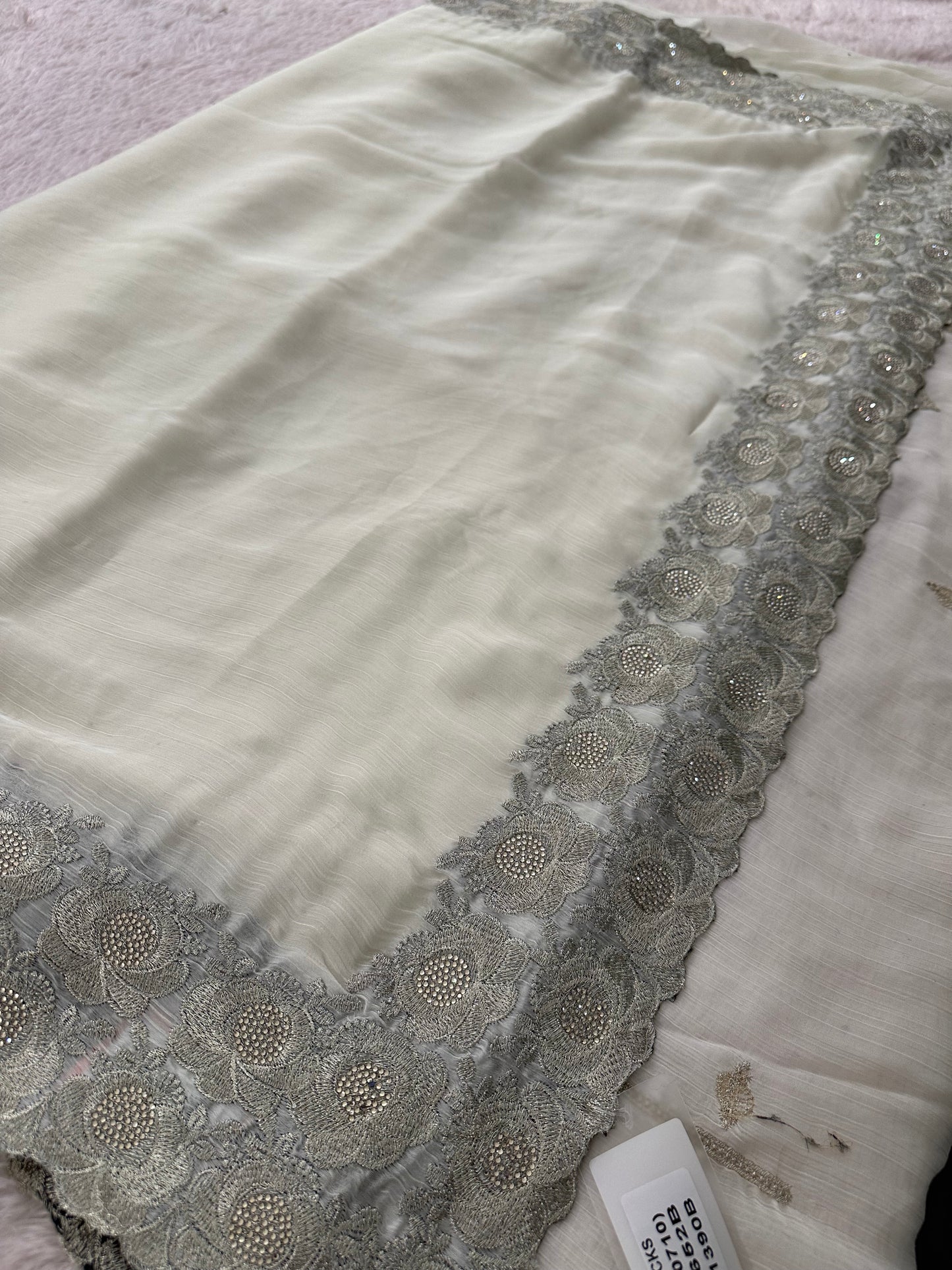 Soft Organza Silver Work-M12