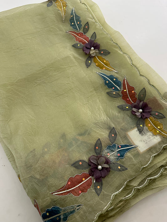 Organza Work Fancy Appliqué Work-M24