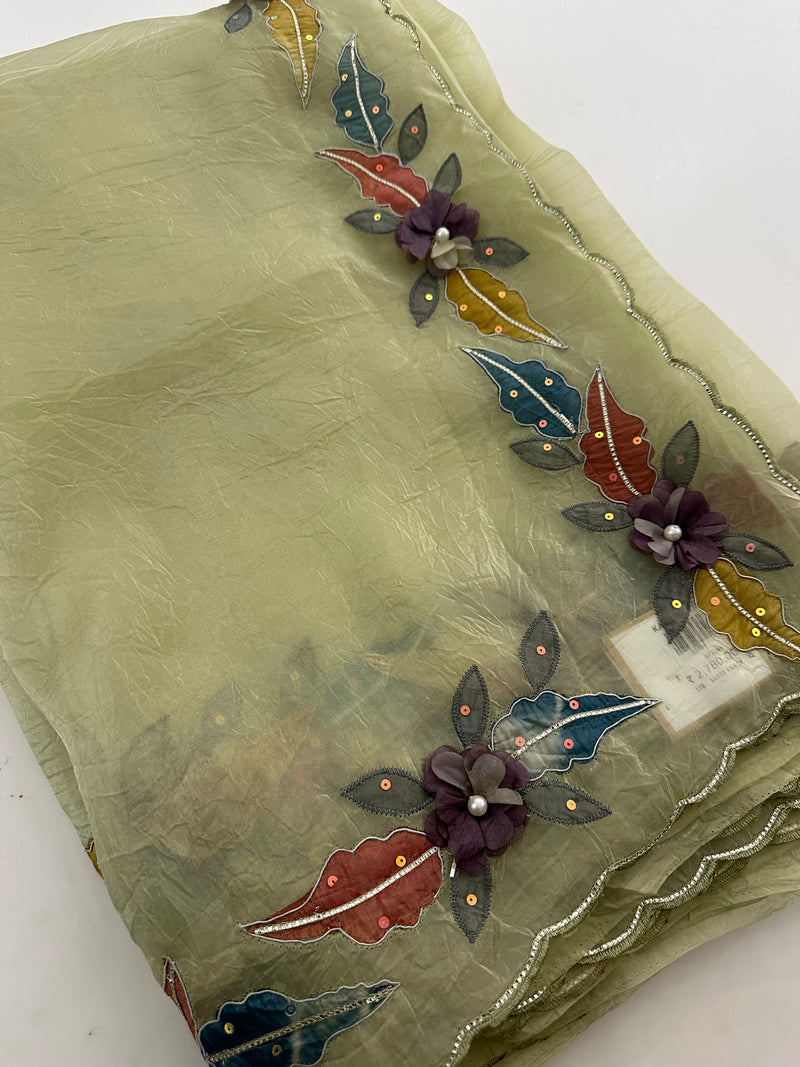 Organza Work Fancy Appliqué Work-M24