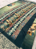 Kalamkari Printed Crape-JU14