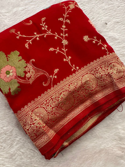 Banarasi Fancy Crape Saree -M19