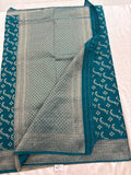 Rust Heritage Linen Designer Saree with Butta Design 🌹-AU2