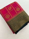 New collection in South Cotton Silk sarees for Varmahalaxmi with contrast matching blouse piece🌹-AU3