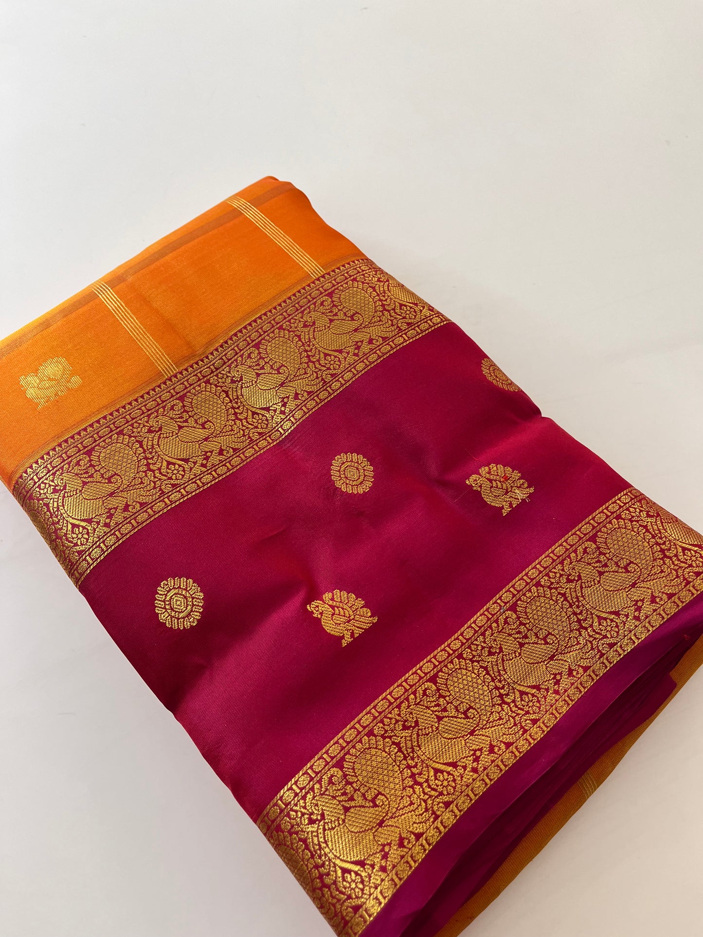 Kanchipuram Silk Sarees Honey X Pink
