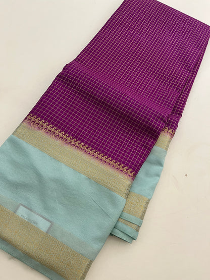 Crepe Small Checks Bentex Border