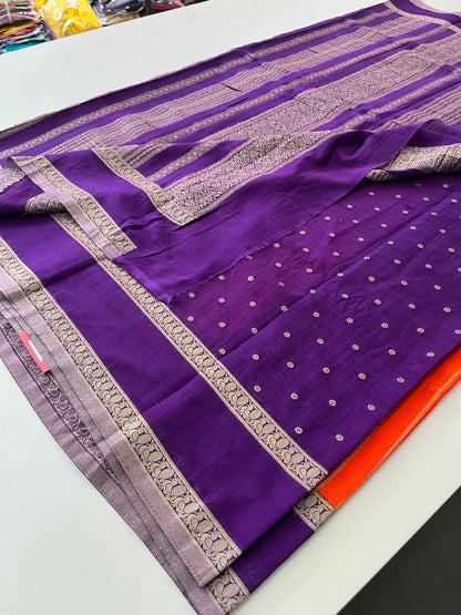 Designer crape Chinnon saree