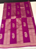 PURPLE TUSSAR DESIGNER SAREE-J25